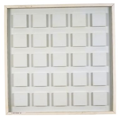 Hilgemann Ewerdt, Rilievo bianco - 1969, legno, 60 x 60 cm