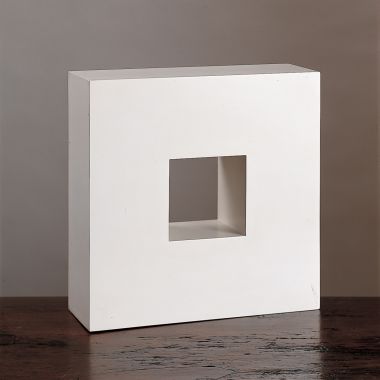 Hilgemann Ewerdt, Scultura bianca, fur Antonio Calderara - 1972, legno, 30 x 30 cm