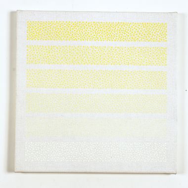 Gonschior Kuno, Vibrazione gialla n. 67 - 1970-1971, olio su tela, 40 x 40 cm