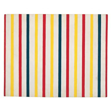 Morellet François, Bleu, Jaune, Rouge - 1952, olio su tavola, 40 x 50 cm