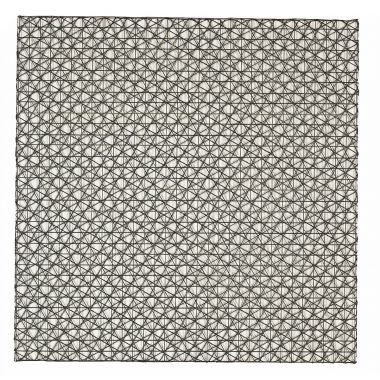 Morellet François, 3 sovrapposizioni - 1975, filo di metallo, 40 x 40 cm